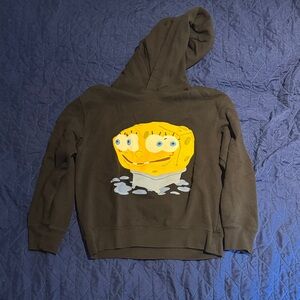 Uniqlo Kids Brown Hoodie with Yellow Graphic